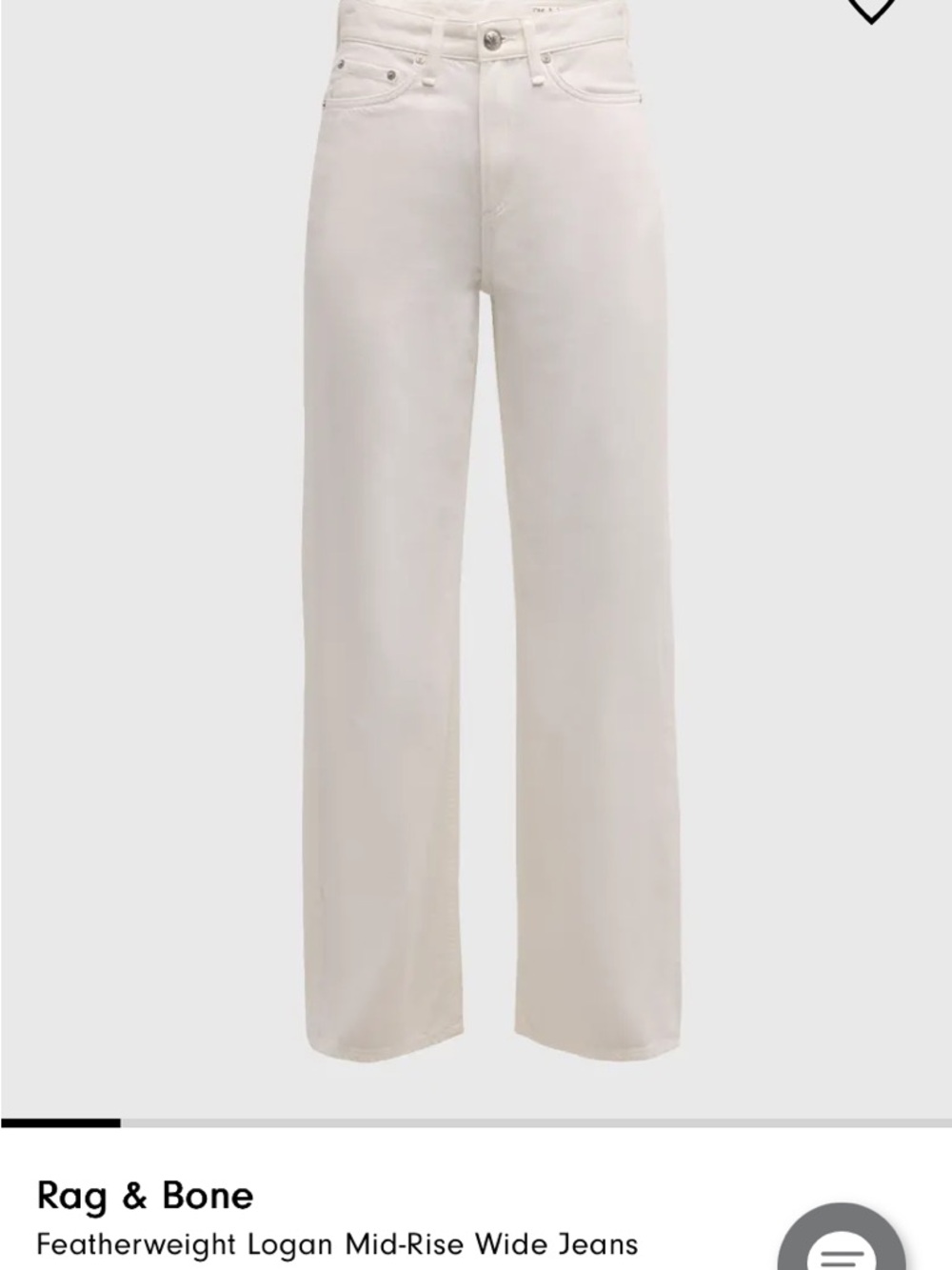 Rag & Bone Logan mid rise wide leg
